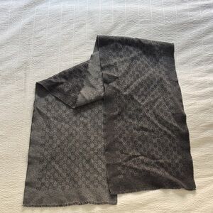 Gucci Gray Monogram Scarf